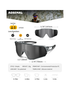 Gafas de sol deportivas Rosemal 7259 polarizadas UV400 2