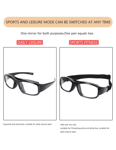 Gafas Deportivas TR90 Ajustables para Baloncesto y Squash