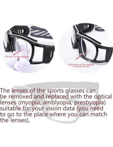 Gafas Deportivas TR90 Ajustables para Baloncesto y Squash