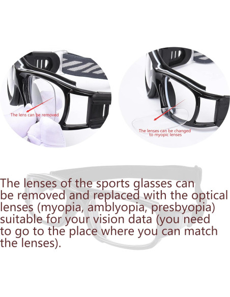 Gafas Deportivas TR90 Ajustables para Baloncesto y Squash