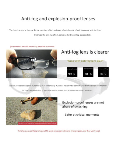 Gafas Deportivas TR90 Ajustables para Baloncesto y Squash