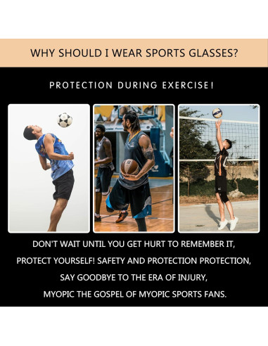 Gafas Deportivas TR90 Ajustables para Baloncesto y Squash