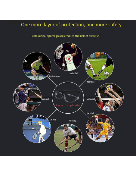 Gafas Deportivas TR90 Ajustables para Baloncesto y Squash