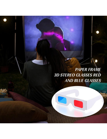 10 Pares de Gafas 3D LLOUSSAK Rojas y Cian de Cartón