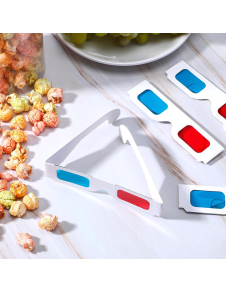 10 Pares de Gafas 3D LLOUSSAK Rojas y Cian de Cartón