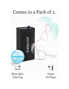 Gafas de Seguridad Aqulius 2 Pack Elegantes Rosa Transparente 2