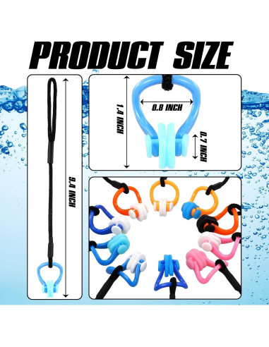 10 Clips de Nariz para Natación Seenelling QAR3454 Silicona