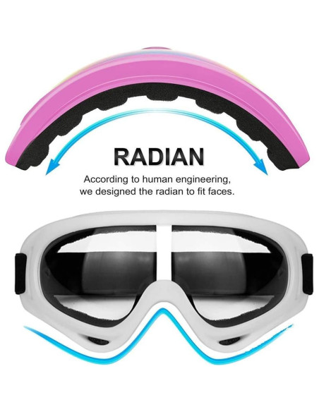 Gafas de Motocicleta LJDJ - Juego de 2 - Anti-UV Ajustables