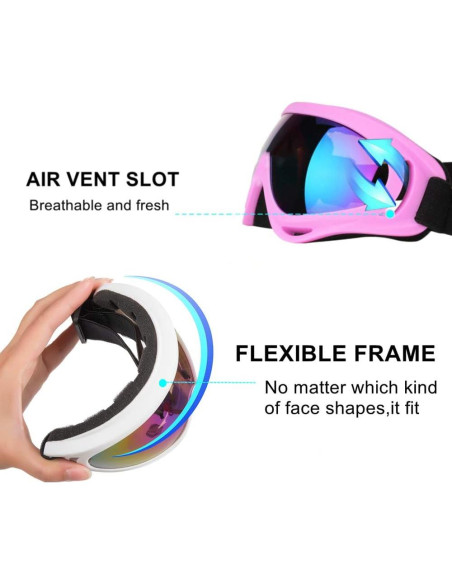 Gafas de Motocicleta LJDJ - Juego de 2 - Anti-UV Ajustables