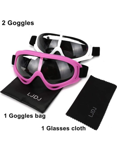 Gafas de Motocicleta LJDJ - Juego de 2 - Anti-UV Ajustables