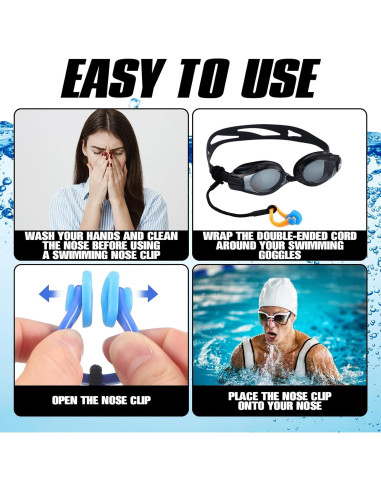10 Clips de Nariz para Natación Seenelling QAR3454 Silicona