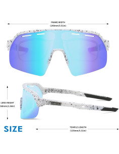 Gafas de Sol Deportivas INMKALI UV400 Azul Hielo 2