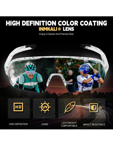 Gafas de Sol Deportivas INMKALI UV400 Azul Hielo