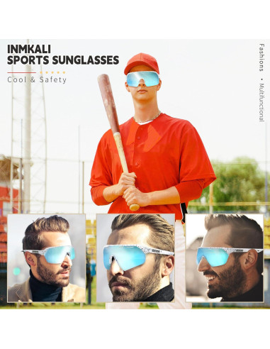 Gafas de Sol Deportivas INMKALI UV400 Azul Hielo