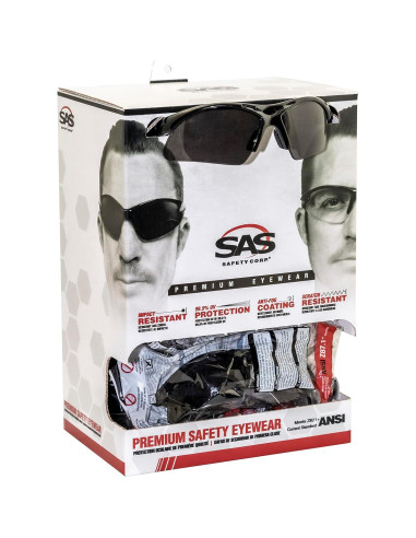 Gafas de Seguridad SAS Diamondbacks Lentes Grises Ergonómicas