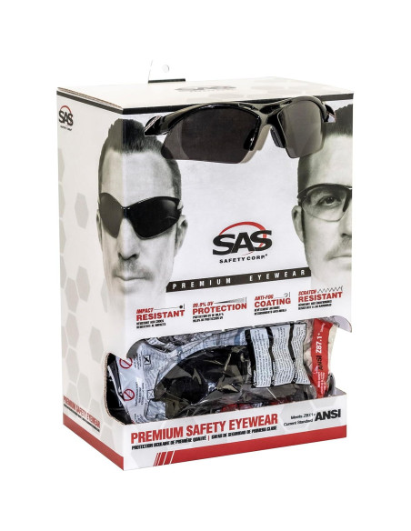 Gafas de Seguridad SAS Diamondbacks Lentes Grises Ergonómicas