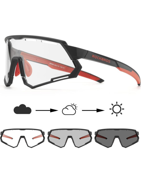 Gafas de Ciclismo ROCKBROS con Lentes Polarizados y Fotoquímicos