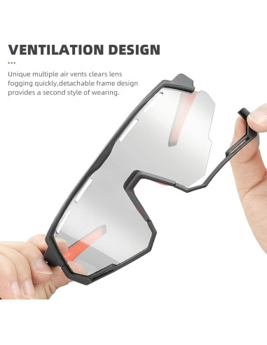 Gafas de Ciclismo ROCKBROS con Lentes Polarizados y Fotoquímicos