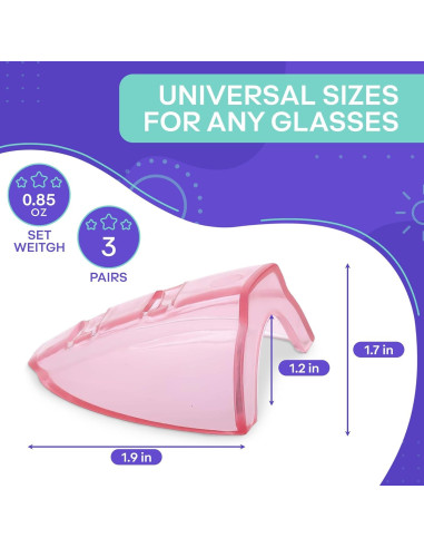 Paquete de 3 Gafas de Seguridad BURIUS con Protectores Laterales