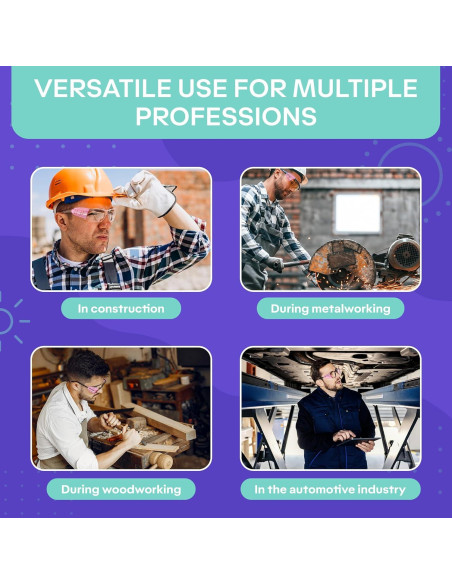 Paquete de 3 Gafas de Seguridad BURIUS con Protectores Laterales