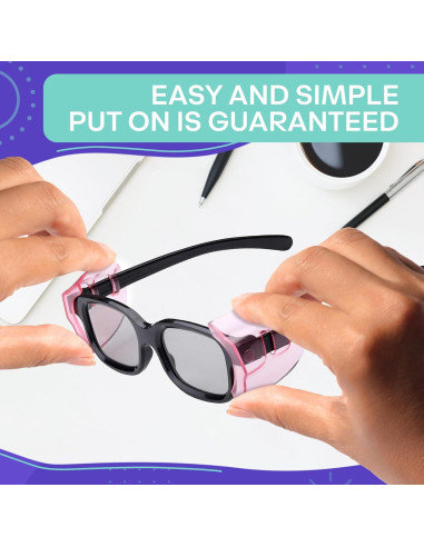 Paquete de 3 Gafas de Seguridad BURIUS con Protectores Laterales