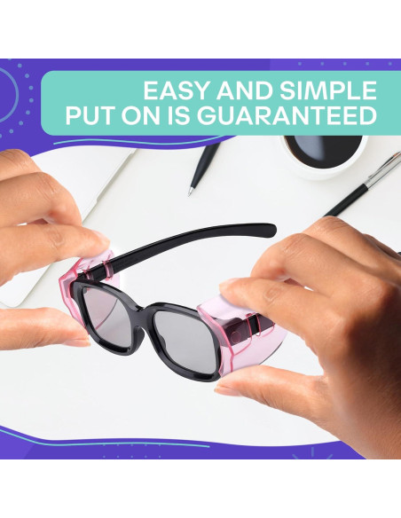 Paquete de 3 Gafas de Seguridad BURIUS con Protectores Laterales