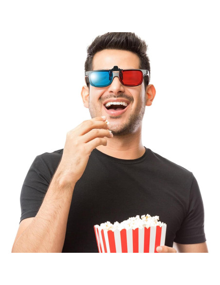 Clip de Gafas 3D Rojo Azul Milisten - 3 Piezas para Miopía