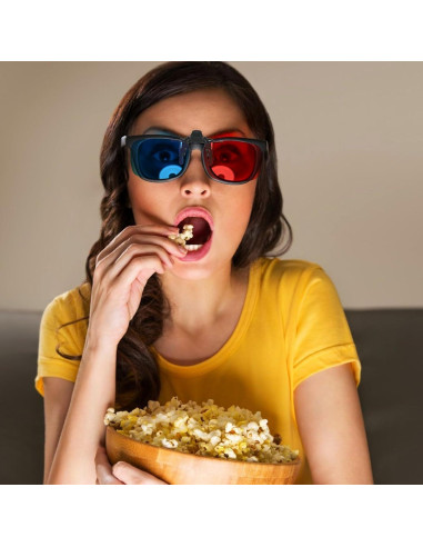 Clip de Gafas 3D Rojo Azul Milisten - 3 Piezas para Miopía
