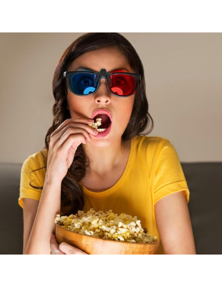 Clip de Gafas 3D Rojo Azul Milisten - 3 Piezas para Miopía