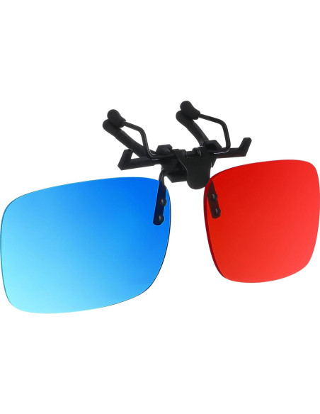 Clip de Gafas 3D Rojo Azul Milisten - 3 Piezas para Miopía