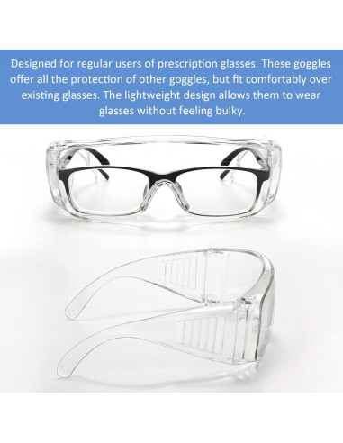 Gafas de Seguridad Queekay 12 Pares Anti Arañazos