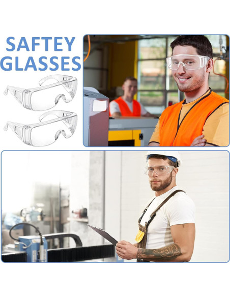 Gafas de Seguridad Queekay 12 Pares Anti Arañazos