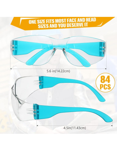 Youyole 84 Pares Gafas de Seguridad Unisex Lentes Anti Rayones