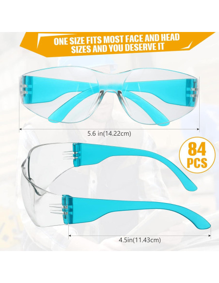 Youyole 84 Pares Gafas de Seguridad Unisex Lentes Anti Rayones