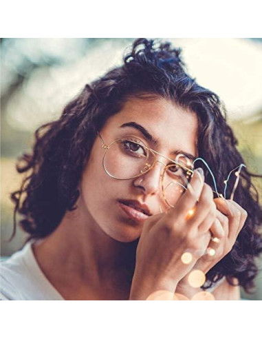 Gafas de Aviador Outray Metal Transparente para Hombres y Mujeres