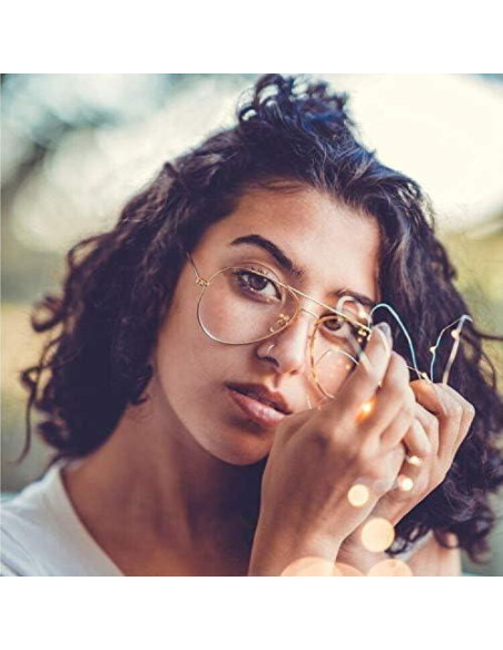 Gafas de Aviador Outray Metal Transparente para Hombres y Mujeres