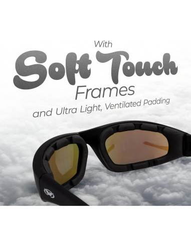 Gafas de Motocicleta Global Vision Kickback Lentes Espejo