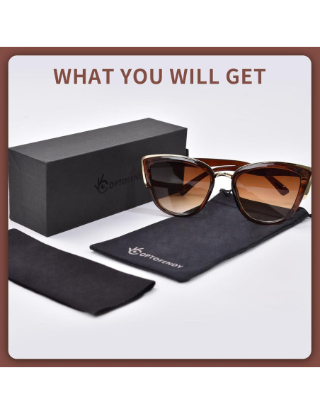 Gafas de sol estilo gato OPTOFENDY con protección UV