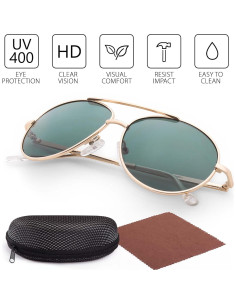 Gafas de sol aviador LotFancy para niños 3-12 años UV400 2