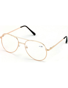 Gafas de lectura metálicas clásicas - Oro 3.75x con bisagra 2