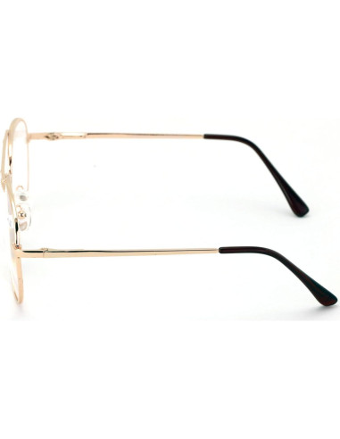 Gafas de lectura metálicas clásicas - Oro 3.75x con bisagra