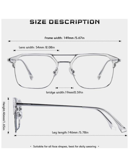 Gafas de Luz Azul PRIVOZA con Protección UV400 y Comodidad