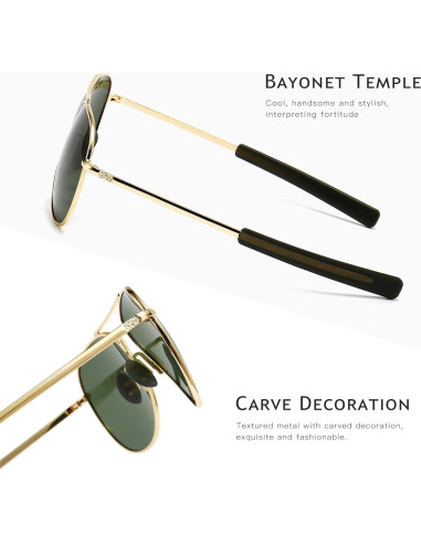 Gafas de sol SUNGAIT Aviador para hombres UV400 polarizadas