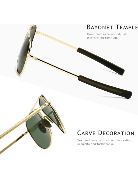 Gafas de sol SUNGAIT Aviador para hombres UV400 polarizadas