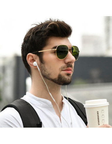 Gafas de sol SUNGAIT Aviador para hombres UV400 polarizadas