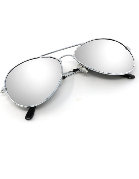 Gafas de sol aviador Big Mo's Toys con espejo plateado