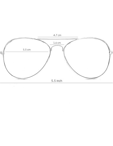 Gafas de sol aviador Big Mo's Toys con espejo plateado