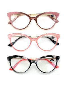 3 Pares de Gafas de Lectura Mujer Gato Metal 1.25x