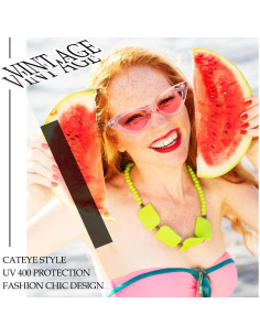 Gafas de sol Joopin cat eye rosa polarizadas UV400 2