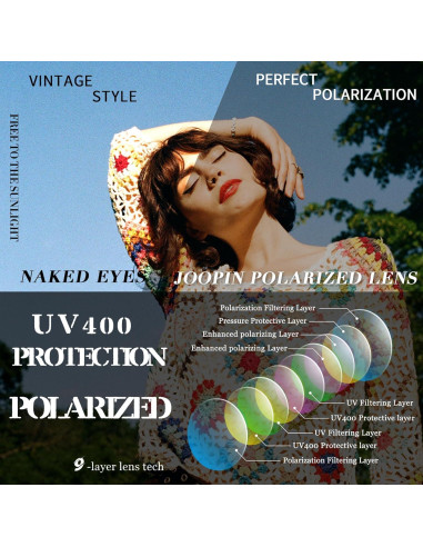 Gafas de sol Joopin cat eye rosa polarizadas UV400